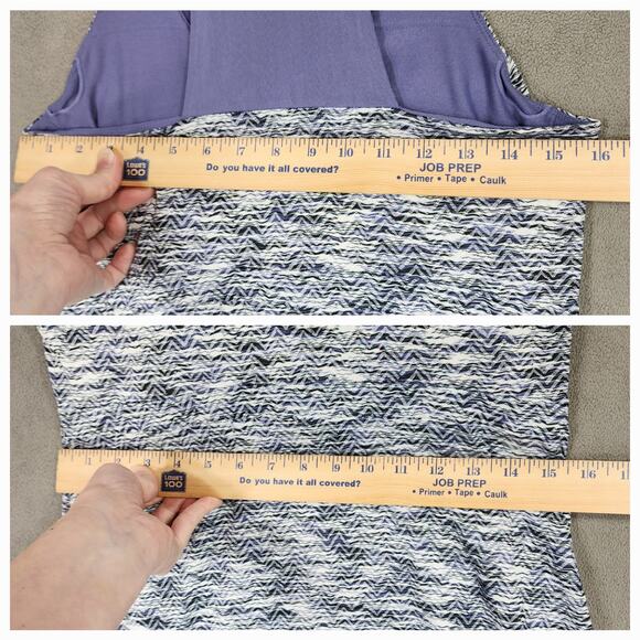 MPG Racer Back Tank Dress sz M Women Space Dye Purple White Performance Athletic - Picture 4 of 12